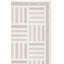 Tapis ivoire / beige en polypropylène tissé à la machine Daevon-89609781