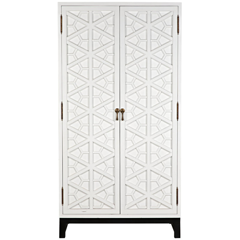 Armoire Maharadscha, Blanc uni, H 82 po x l 42 po x P 20 po