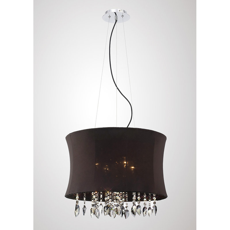 4 - Light Drum Chandelier, Black