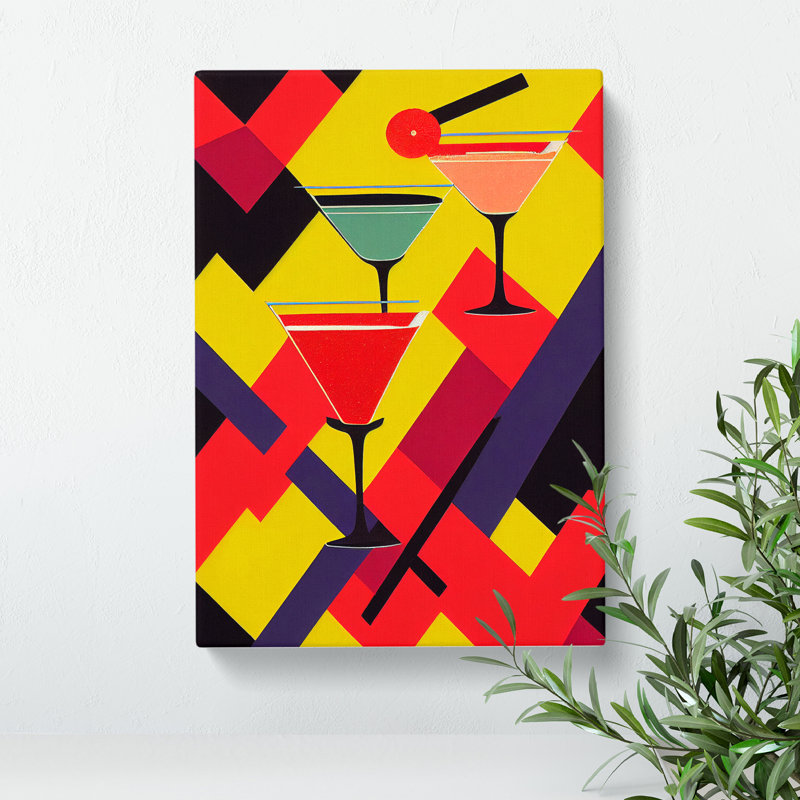 Selection Of Cocktails No.3 - Wrapped Canvas Print, 60cm H x 40cm W x 3cm D