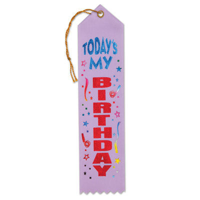 Today's My Birthday Award Ribbon