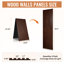 Ensemble de 4 panneaux muraux acoustiques/insonorisants 3D en lattes de bois, 240 cm x 60 cm, couleur noyer foncé-135066191