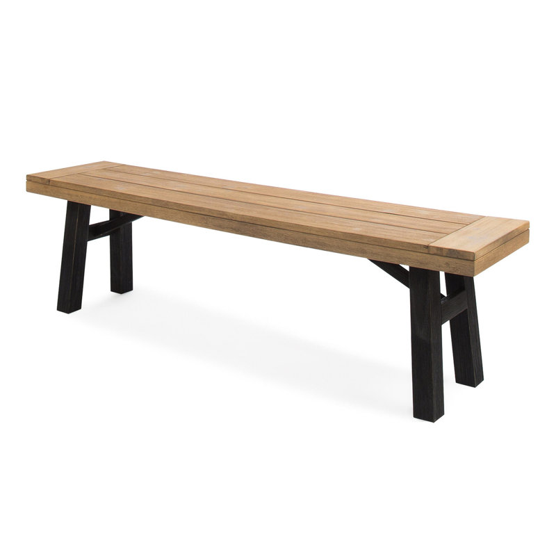 Wood Bench With Captivating Slat Paneling And Weather- Gorgeous Panelling Characteristic Quality