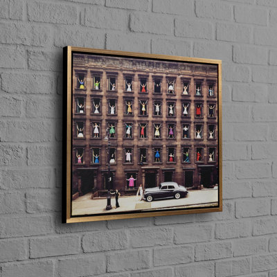 Stunning Canvas Poster Featuring Girls in the Windows Wall Decor Ideal for Girl Room Contemporary Art Decor