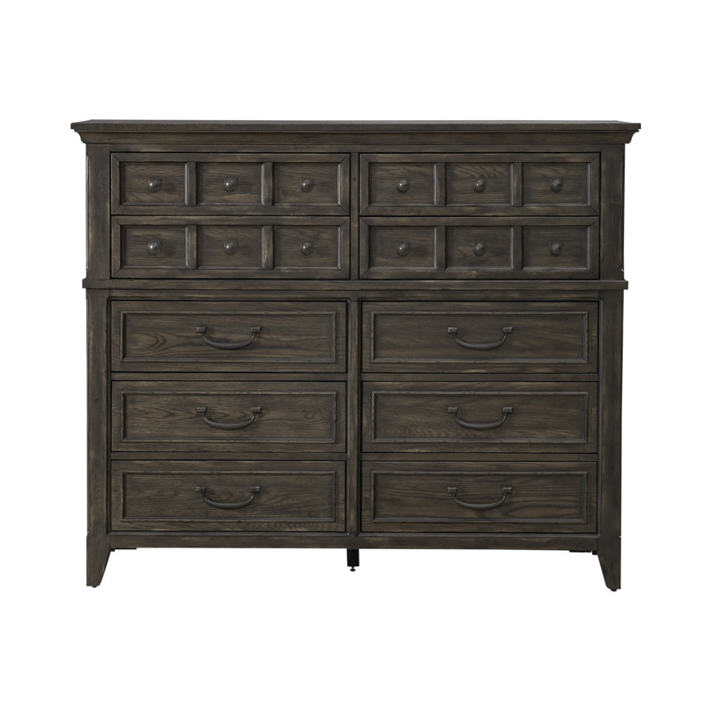 Arianni 10 Drawer 58" Wide Dresser - Saddle Brown