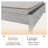 Wooden King Size Bed Frame with Storage Headboard, Farmhouse Platform Bed Frame with LED Lights and Charging Station, White-1145858687-1169826086