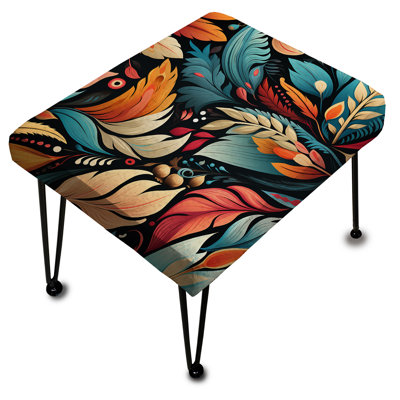 Motif artistique de style bohème - Repose-pieds rectangulaire bohème