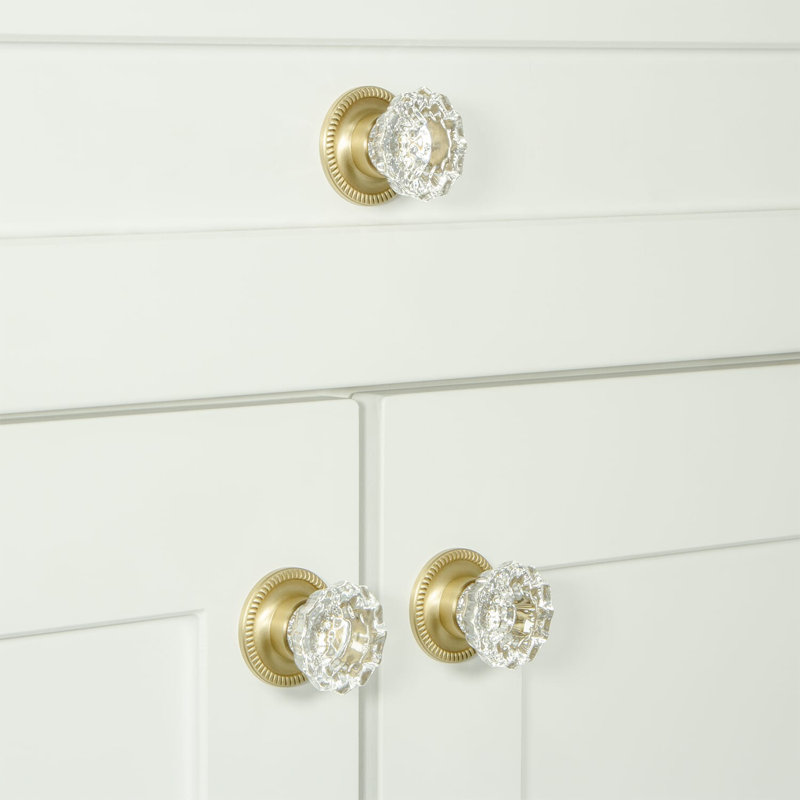Versailles Cabinet Knob, Satin Brass