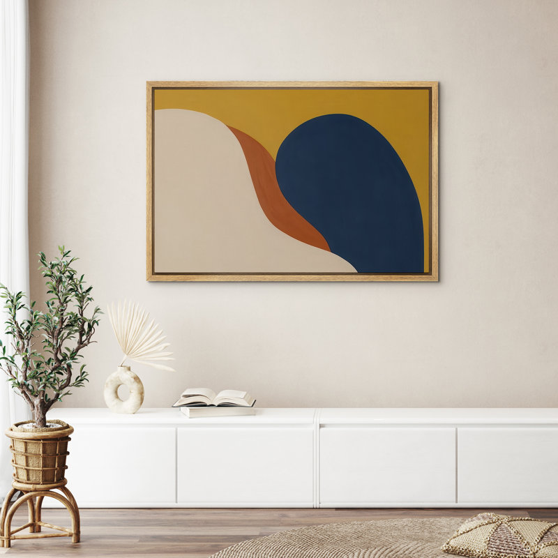 Abstrait, reproduction d'art sur toile encadrée, décoration murale pour chambre à coucher, H 16 po x l 24 po, Naturel