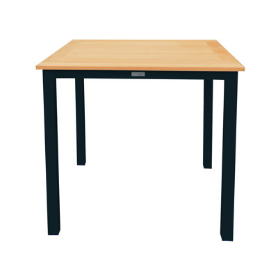 SoHo Teak Aluminum Outdoor Counter Height Arm Chair