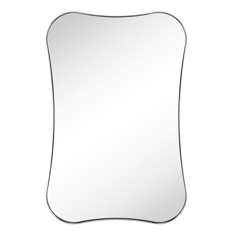 Toini Metal Irregular Mirror, Brushed Nickel