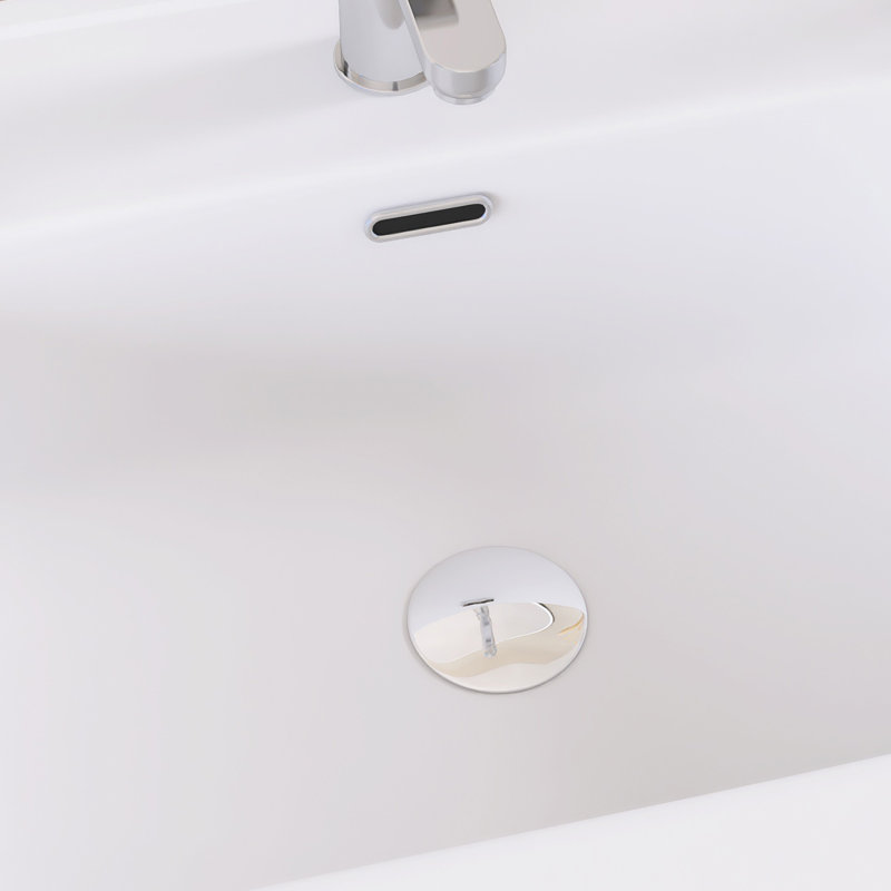 Meuble-lavabo simple 24 po avec comptoir intégré en céramique blanche, 24"