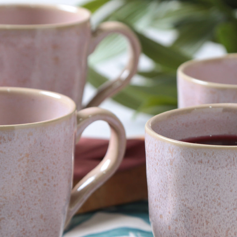 Tasse à café en grès céramique 9,2 oz Litchi - Va au micro-ondes, au four et au lave-vaisselle, par Porto Brasil, Litchi
