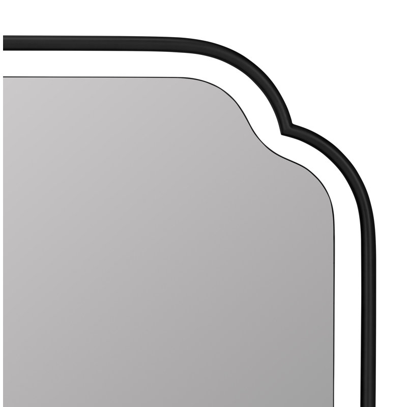 Sebastian Wall Mirorr, Matte Black, 34" H x 22.25" W
