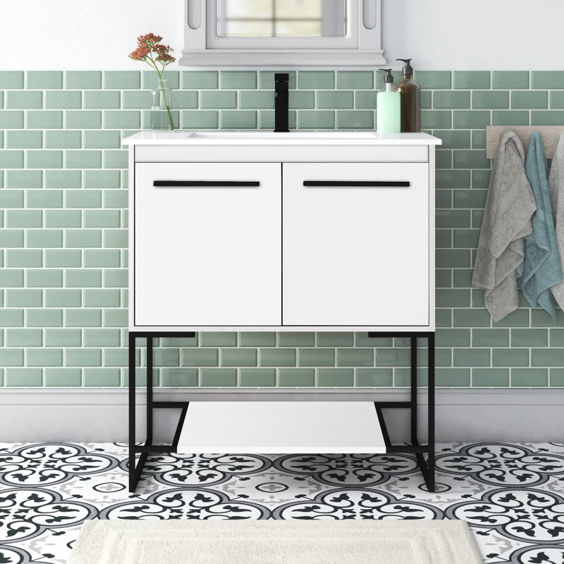 Ensemble de meuble-lavabo simple 30 po Gerard, Blanc