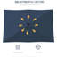 Parasol de table rectangulaire bleu 6,5 pi x 10 pi, parasol de table d'extérieur avec manivelle, inclinaison réglable et protection simple 50+