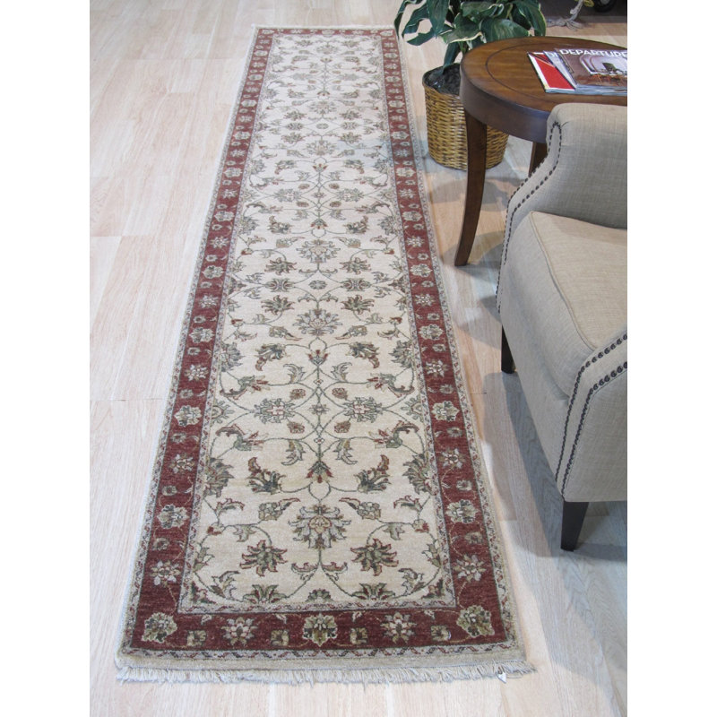 Hand Knotted Wool Floral Area Rug