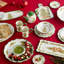 Assiettes à salade de Noël Holly Tree - Ensemble de 4 assiettes de Noël en mélamine avec motif d'arbre de fête, durable et résistant aux bris et lavable au lave-vaisselle