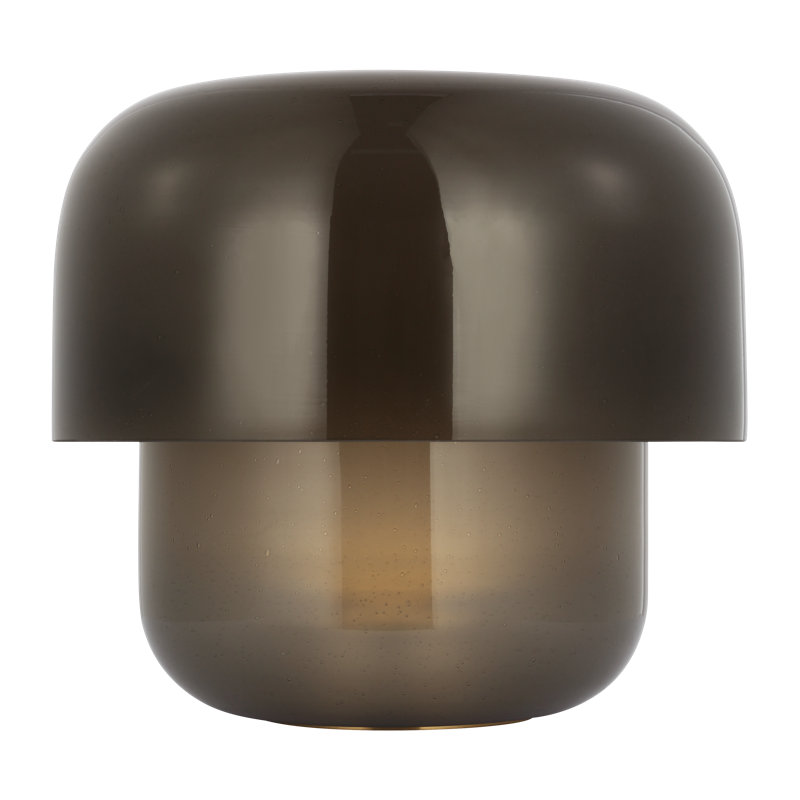Kelly Wearstler Bolete 1-light Small Table Lamp in Hand Rubbed Antique Brass, 9.6" H x 10.3" W x 10.3" D, Black