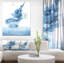 «Blue Paint Spalshés in Water», impression sur toile tendue-29490923