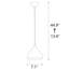 Lustre moderne noir, structure en métal, 45,7 po x 45,7 po x 44,9 po | Longueur du câble réglable: 35,4 pouces | Douille E27, 40 W maximum | Design glamour et scandinave pour le salon, la salle à manger et les entrées-238684841-238684837