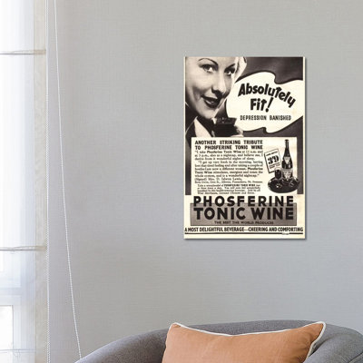 1930s Phospherine Tonic Wine Magazine Ad - Print on Canvas