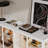 Modern Accent Cabinet With Tempered Glass Doors, Adjustable LED Lighting, And Ample Storage-1803016452
