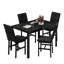 Ensemble de table de salle à manger 5 pièces avec 4 chaises rembourrées, ensemble de salle à manger de cuisine rectangulaire avec structure en métal, petit mobilier de petit espace-130575347-131074530