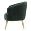 Fauteuil d'appoint Sigurd, finition velours et or