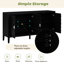 Buffet noir rétro avec poignée en métal - ajoute une touche d'élégance à votre maison