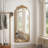58"X24" Arched Full Body Mirror With Vintage Ornate Carved Applique On Top And Bottom, Hanging Wall Mounted Mirror, For Living Room Bedroom Retro Home Decor Mirror-164002825