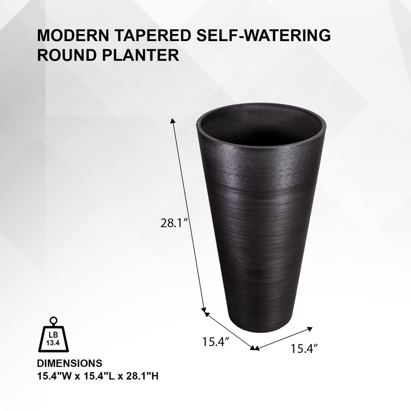 Laundyn Pot Planter, Black