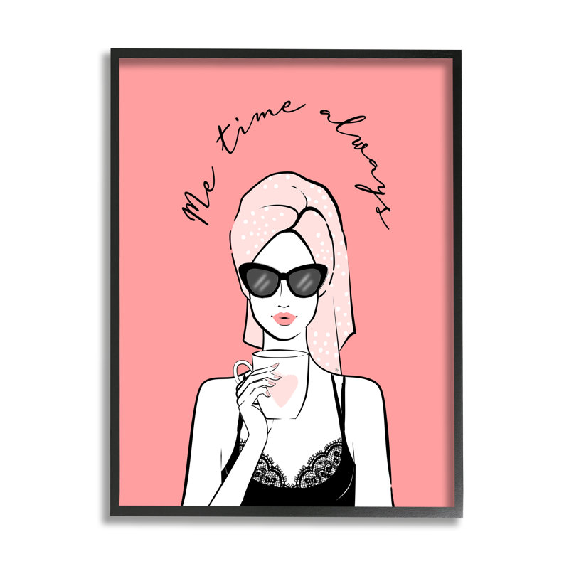 «Me Time Always Inspirational Glam Morning Relaxing Coffee XXL», estampe numérique encadrée de Martina Pavlova