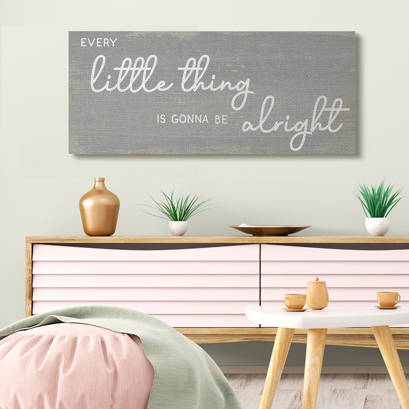 «Charmante petite chose», gris vieilli, Plaque murale, H 7 po x l 17 po x P 0,5 po