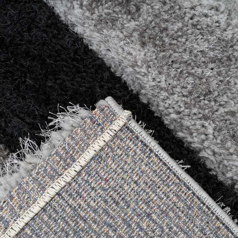 Hemma Geometric Hand Woven Shag Area Rug, Rectangle 60 x 110cm