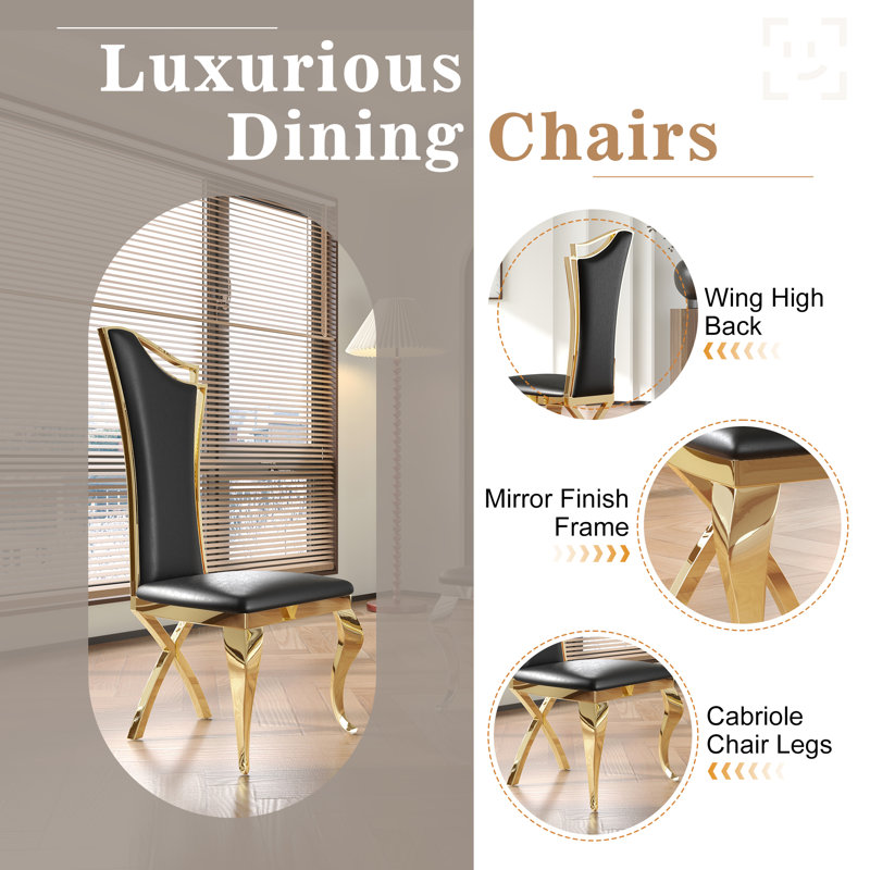 70.1'' Modern Dining Kitchen Table With And 4 Dining Chairs Set