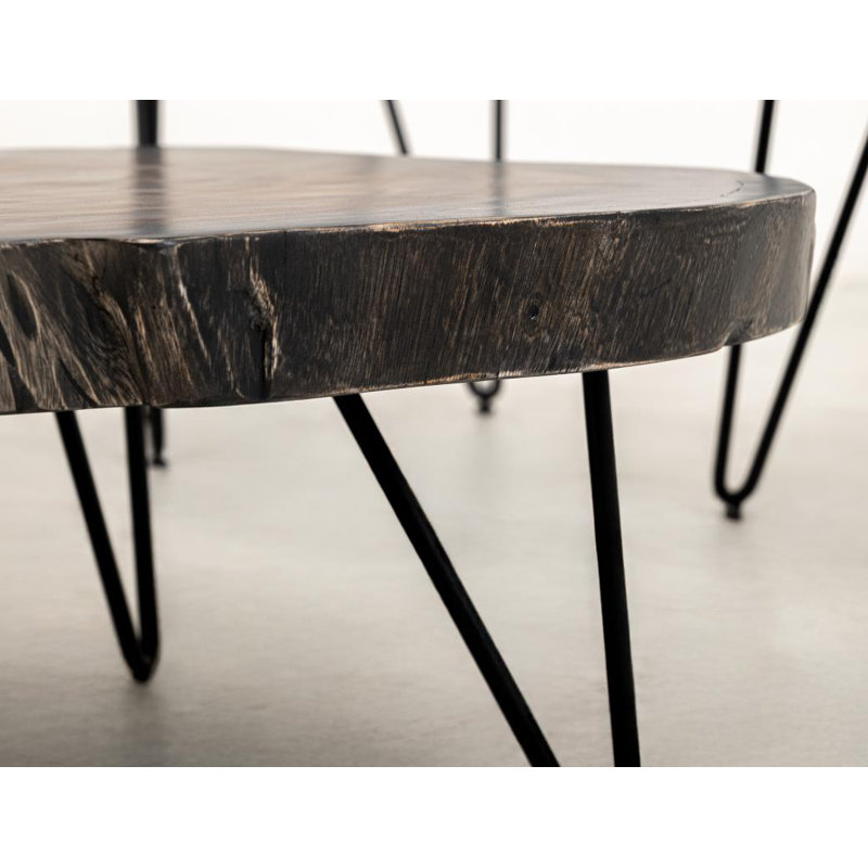 Parota Epoxy Live Edge Cocktail Table