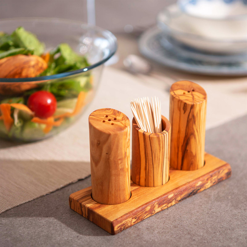 Ensemble salière et poivrière en bois
