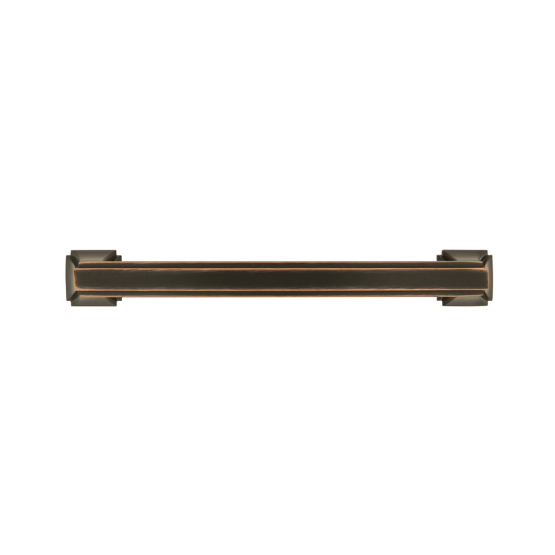 Poignée à tirer de la collection Bridges - Poignée d'armoire centrale à centre en bronze huilé 5-1 / 16 po - Quincaillerie transitionnelle et déco pour tiroirs et armoires