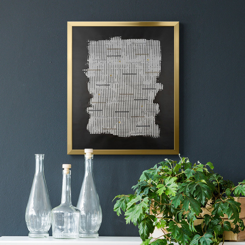 Bits & Bytes I - Toile encadrée de qualité supérieure - prête à être accrochée, Or, H 24 po x l 20 po