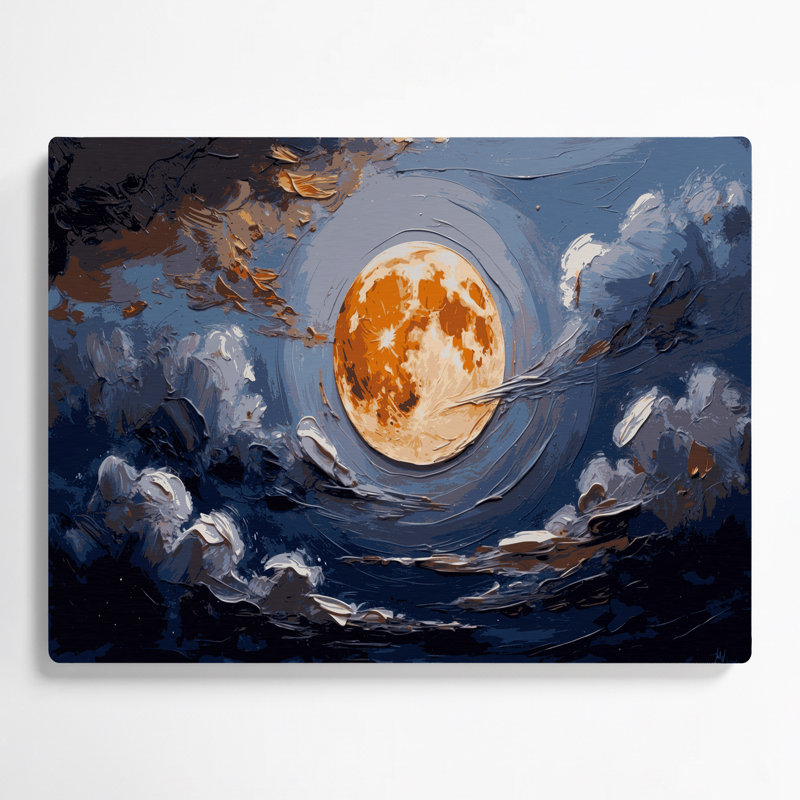 «Thanksgiving Harvest Moon», art mural en métal gris, H 11 po x l 14 po