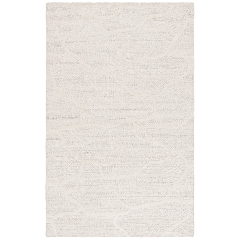 Naidus 402 Hand Tufted Wool Pile Abstract Rug, Square 6'