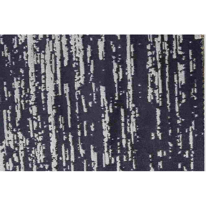 Tissu Lenora, Argent / bleu marine