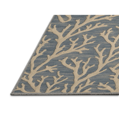 Washable Coral patterns Nautical Area Rug