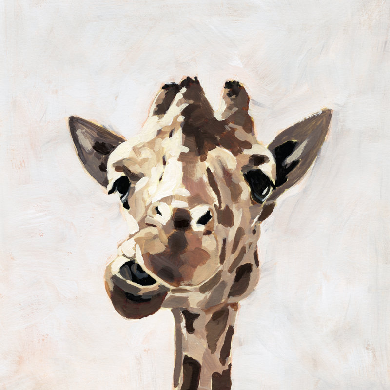 Giraffe's Gaze II by Victoria Barnes - Wrapped Canvas Painting, 30cm H x 30cm W x 3.8cm D