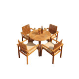 Outdoor 3 - Piece Teak Dining Set