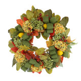 27" Lemon and Hydrangea Fall Wreath
