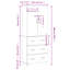 Lundergan 4 Door Manufactured Wood Wardrobe-413091007