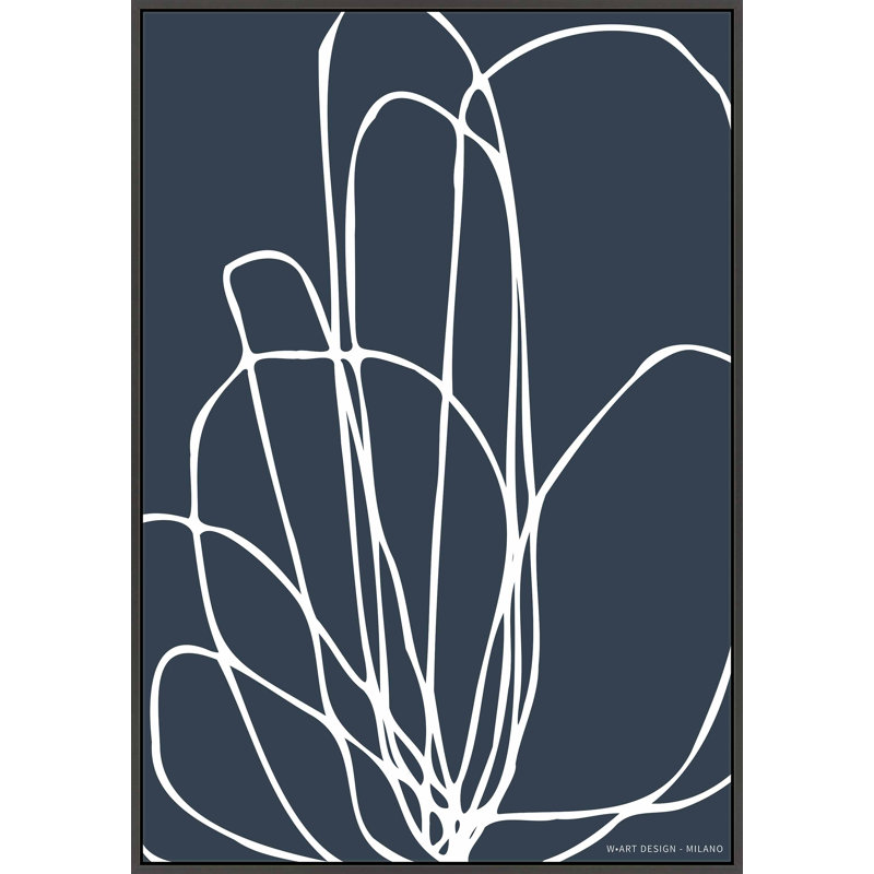 Tracings 4 Print by Romina Gadler, Black Framed Canvas, 30" H x 21" W x 1.25" D