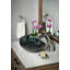 Novatto 14.5'' Black And Silver Glass Oval Bathroom Sink